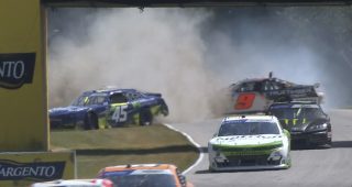 Gragson, Karam on-track dust-up at Road America causes chaotic wreck