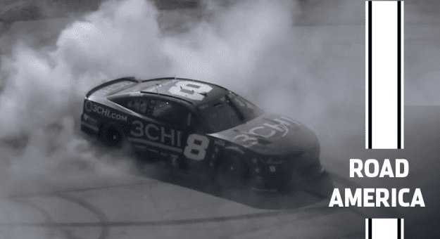 First Cup Series burnout for Tyler Reddick after win at Road America
