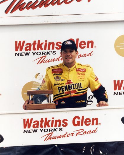 Steve Park in victory lane at Watkins Glen International