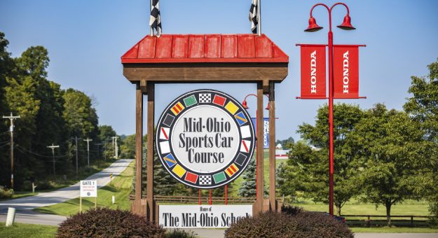 Entrance sign to Mid-Ohio Sports Car Course