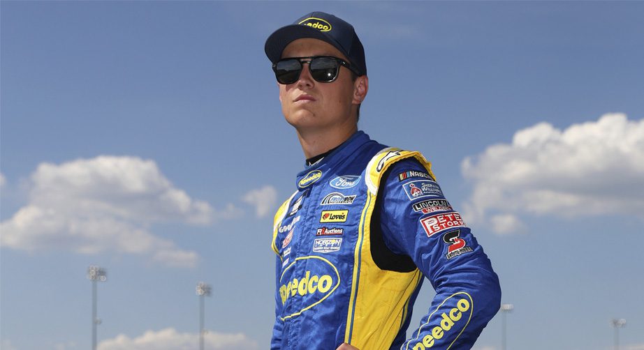 Zane Smith stands tall on pit road.