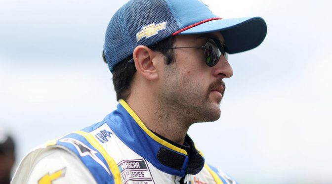 Featured image for Chase Elliott nabs Pocono victory following DQ of Nos. 11, 18 cars