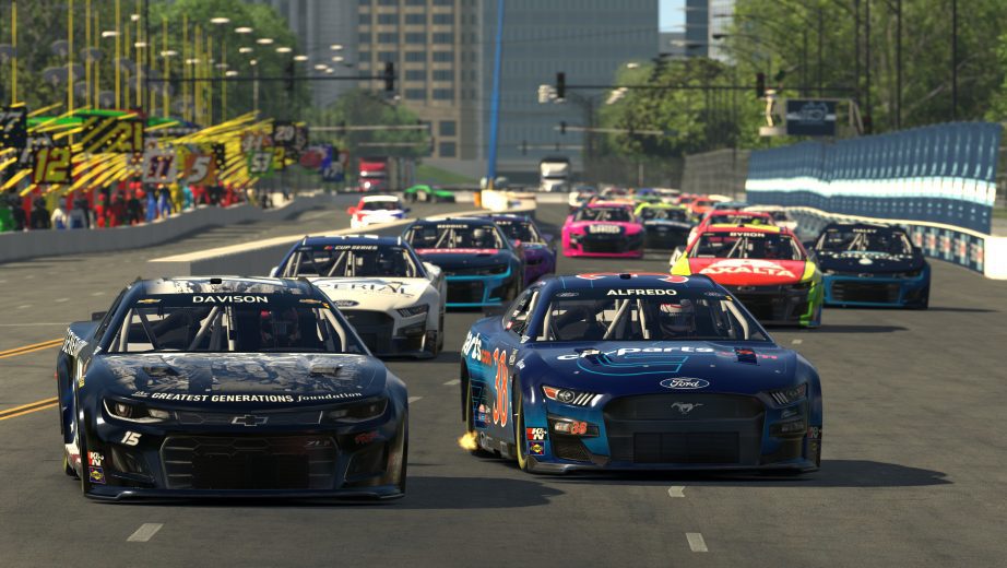 James Davison, driver of the #15 Chevrolet races during the eNASCAR iRacing Pro Invitational Series race at virtual Chicago Street Course on June 02, 2021 in Chicago, Illinois. (Photo by Chris Graythen/Getty Images) | Getty Images