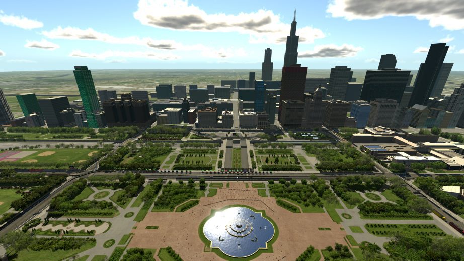 Cars race during the eNASCAR iRacing Pro Invitational Series race at virtual Chicago Street Course on June 02, 2021 in Chicago, Illinois. (Photo by Chris Graythen/Getty Images) | Getty Images