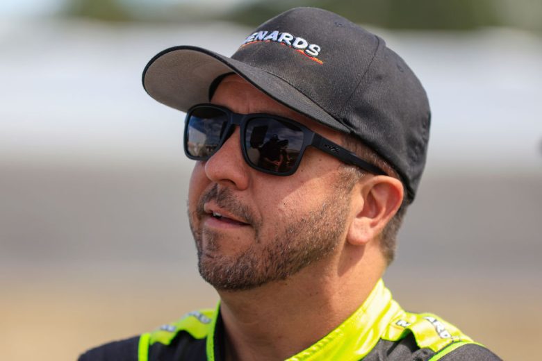 INDIANAPOLIS, INDIANA - JULY 29: Matt Crafton, driver of the #88 Denali Aire/Menards Toyota, looks on during practice for the NASCAR Camping World Truck Series TSport 200 at Indianapolis Raceway Park on July 29, 2022 in Indianapolis, Indiana. (Photo by Justin Casterline/Getty Images)