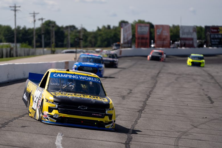 Grant Enfinger driving at IRP