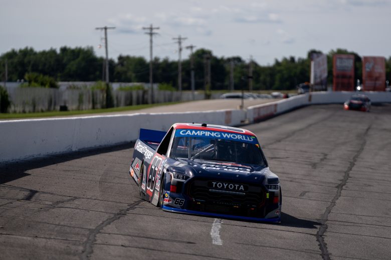 Ty Majeski driving at IRP