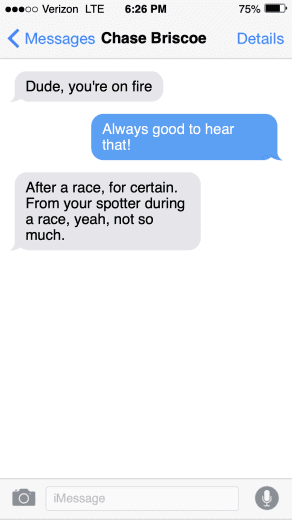 Fake text to Kevin Harvick