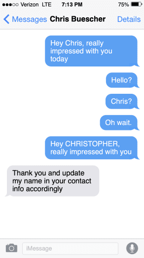 Fake text to Kevin Harvick