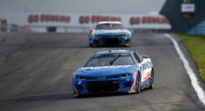 Kyle Larson's No. 5 Chevy leads the way at Watkins Glen.