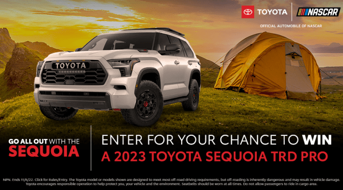 Featured image for Enter for your chance to win the fully redesigned 2023 Toyota Sequoia TRD Pro