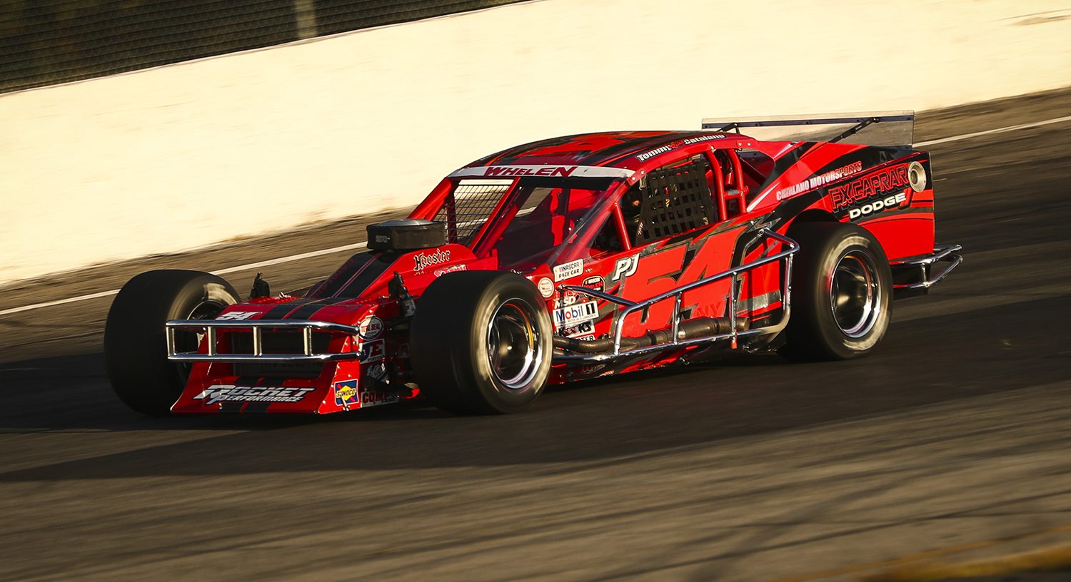 Tommy Catalano, driver of the #54 FX Caprara, during qualifying the Phoenix Communications 150 for the Whelen Modified Tour at Thompson Speedway Motorsports Park on August 18, 2022 in Claremont, New Hampshire. (Adam Glanzman/NASCAR)