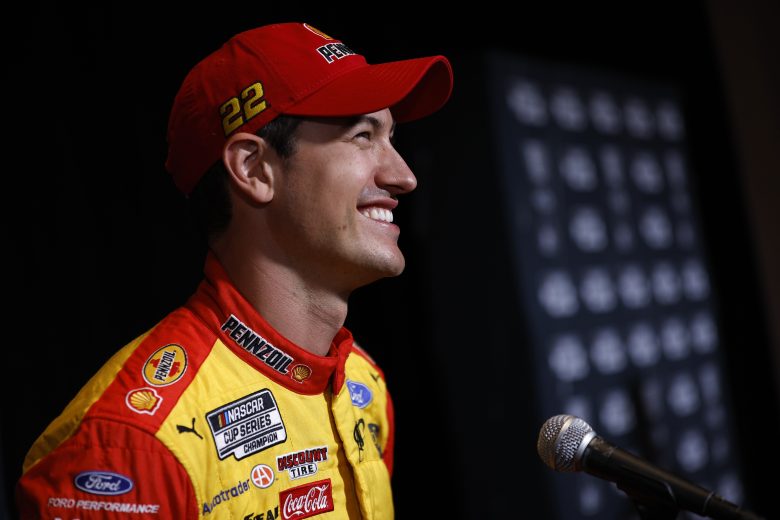 Joey Logano at NASCAR Cup Series Playoffs Media Day