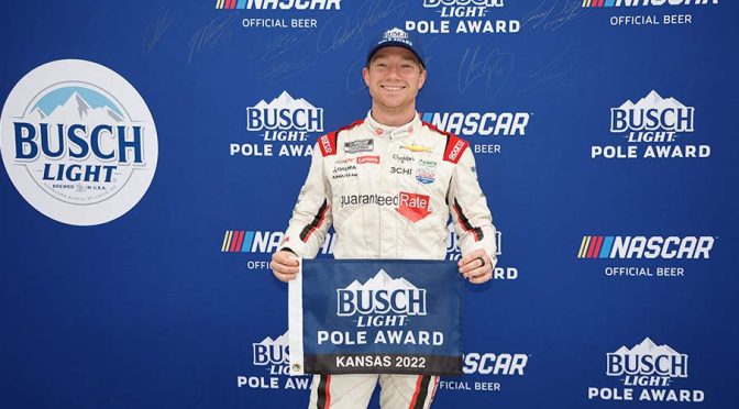 Featured image for Tyler Reddick soars to Busch Light Pole at Kansas