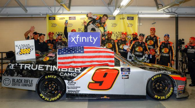 Featured image for Noah Gragson seals rain-shortened Xfinity Series win at Kansas