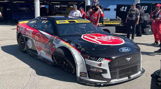 Featured Image for Kevin Harvick sidelined early at Kansas, faces near must-win at Bristol