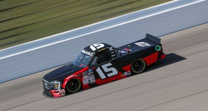 No. 15 truck drives on track