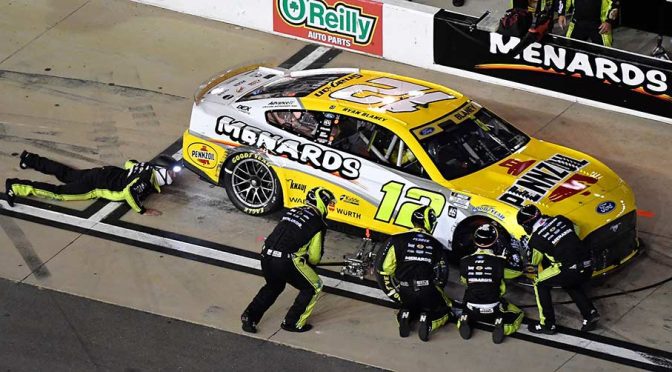 Three crew members for Team Penske’s No. 12 suspended after lost wheel at Bristol