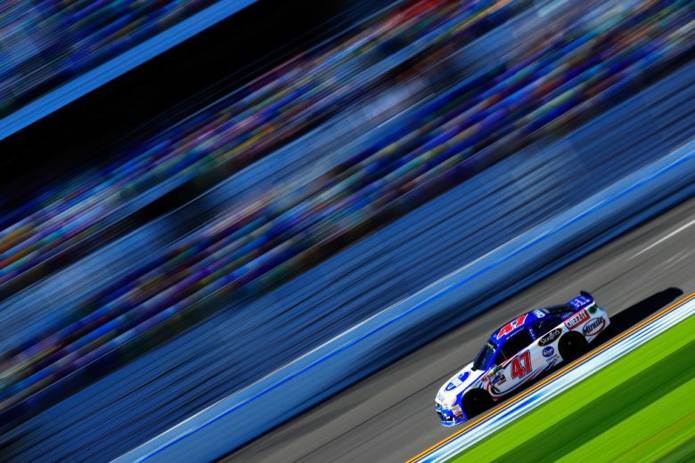 DAYTONA BEACH, FL - FEBRUARY 19: AJ Allmendinger, driver of the #47 Kroger Click List Chevrolet, drives during qualifying for the Monster Energy NASCAR Cup Series 59th Annual DAYTONA 500 at Daytona International Speedway on February 19, 2017 in Daytona Beach, Florida. (Photo by Cliff Hawkins/Getty Images) | Getty Images