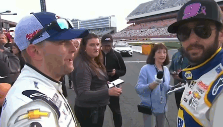 Chase Elliott says “no, thanks” to the camera.