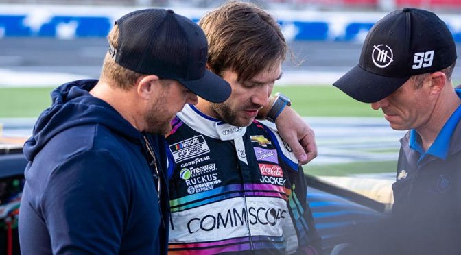 Featured Image for Daniel Suárez ousted from playoff picture after power-steering strife at Roval