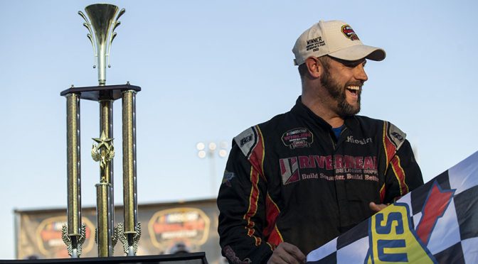 Featured image for Eric Goodale keeps title hopes alive with pivotal NASCAR Whelen Modified Tour victory at Thompson