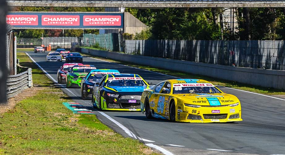Euro Series cars make the turns at the Zolder circuit during the 2022 season