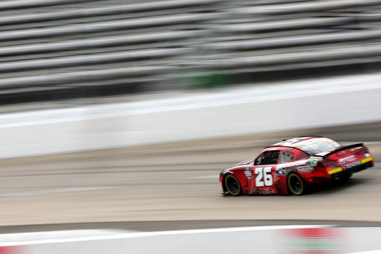 MARTINSVILLE, VIRGINIA - OCTOBER 28: Derek Griffith, driver of the #26 Hudson Speedway Toyota, drives during practice for the NASCAR Xfinity Series Dead On Tools 250 at Martinsville Speedway on October 28, 2022 in Martinsville, Virginia. (Photo by Stacy Revere/Getty Images) | Getty Images