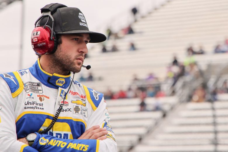 Chase Elliott looks on