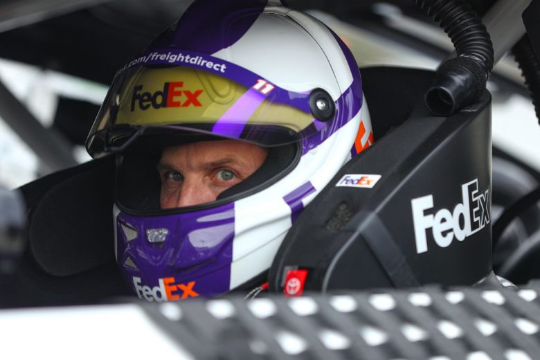 Denny Hamlin prepares for qualifying