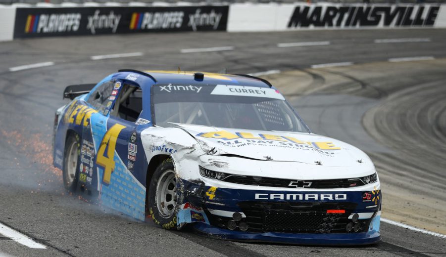 Bayley Currey's wrecked car