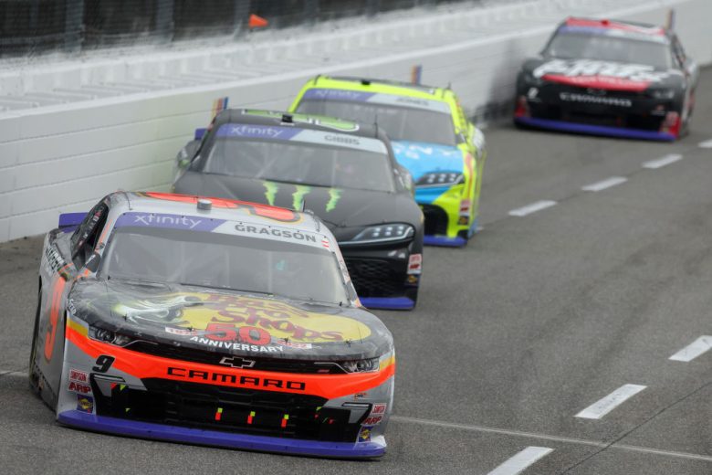 Xfinity cars race at Martinsville
