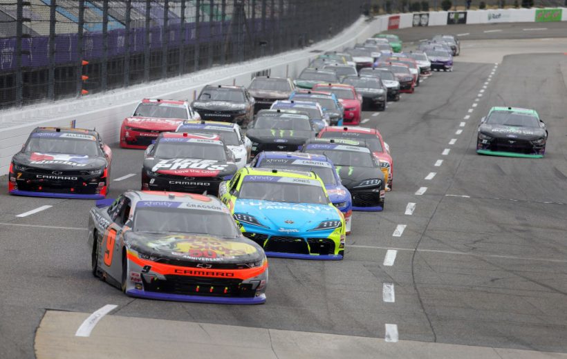 Xfinity cars race at Martinsville