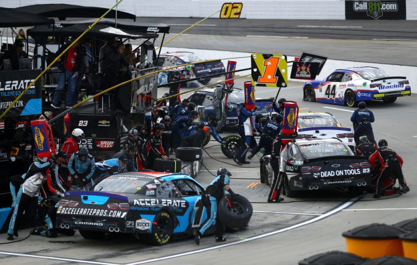Action on pit road at Martinsville