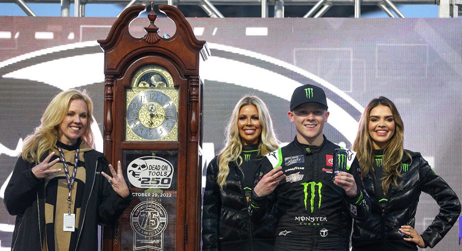 Ty Gibbs celebrates in Victory Lane