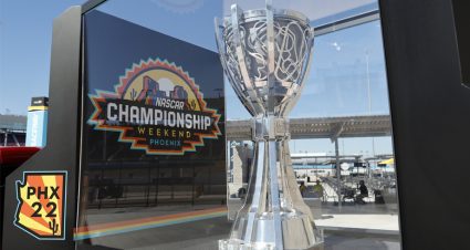 A view of the Cup Series championship trophy, the Bill France Cup.
