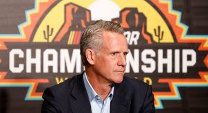 Steve Phelps looks ahead as he is asked a question