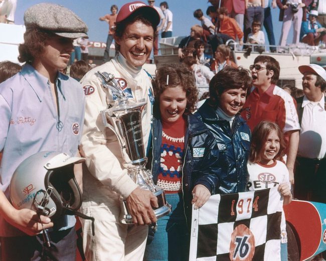 Richard Petty celebrates 1974 Daytona 500