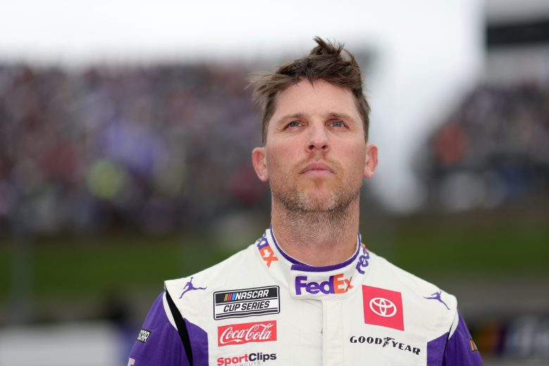 MARTINSVILLE, VIRGINIA - OCTOBER 30: Denny Hamlin, driver of the #11 FedEx Freight Direct Toyota, waits on the grid prior to the NASCAR Cup Series Xfinity 500 at Martinsville Speedway on October 30, 2022 in Martinsville, Virginia. (Photo by Stacy Revere/Getty Images) | Getty Images