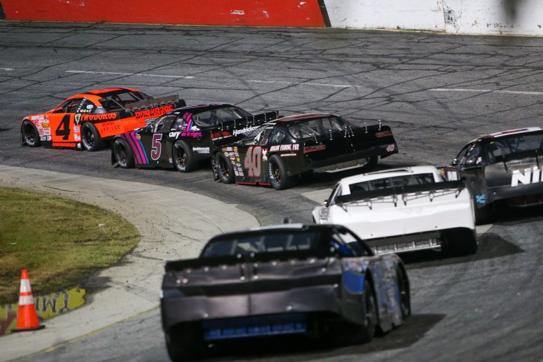 Action during the Fall Brawl at Hickory Motor Speedway on November 12, 2022. (Adam Fenwick/NASCAR)