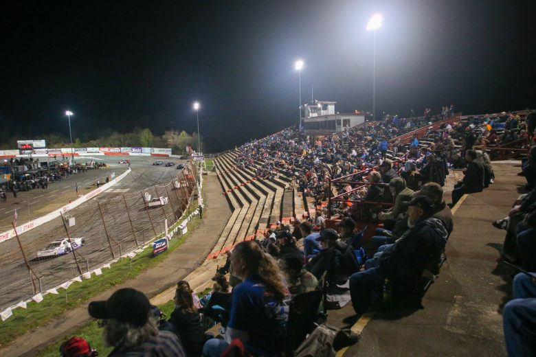 Fans watch the action during the Fall Brawl at Hickory Motor Speedway on November 12, 2022. (Adam Fenwick/NASCAR)