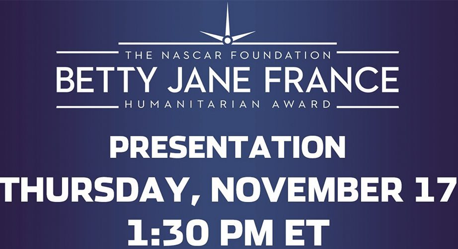 A graphic showing tune-in info for the Betty Jane France Award announcement