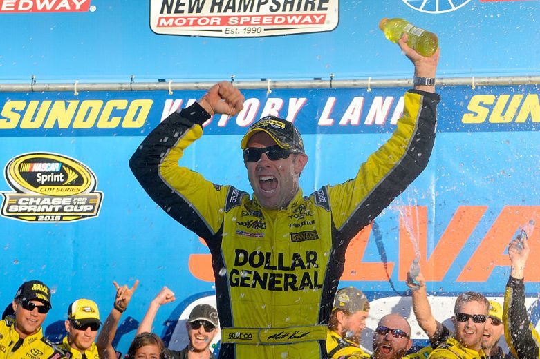 Matt Kenseth celebrates win