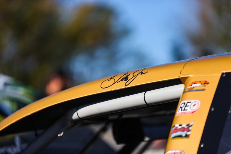 Dale Earnhardt Jr., driver of the #3 Bass Pro Shops Chevrolet races during the 30th South Carolina 400 Charlie Powell Memorial in Florence, South Carolina on November 19, 2022. (Jaylynn Nash/NASCAR)