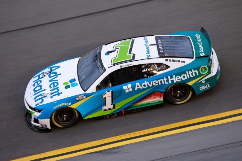 DAYTONA BEACH, FLORIDA - FEBRUARY 15: Ross Chastain, driver of the #1 Advent Health Chevrolet, drives during practice for the NASCAR Cup Series 64th Annual Daytona 500 at Daytona International Speedway on February 15, 2022 in Daytona Beach, Florida. (Photo by Jared C. Tilton/Getty Images) | Getty Images