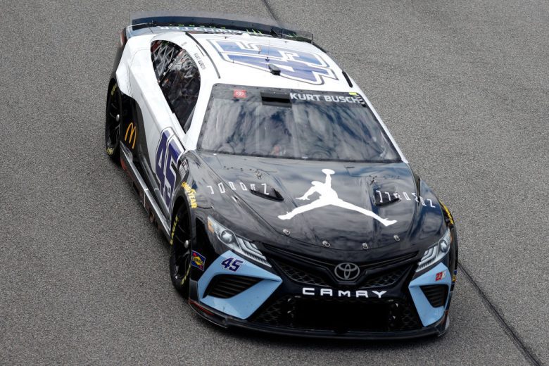 RICHMOND, VIRGINIA - AUGUST 14: Ty Gibbs, driver of the #45 Jordan Brand Toyota, drives during the NASCAR Cup Series Federated Auto Parts 400 at Richmond Raceway on August 14, 2022 in Richmond, Virginia. (Photo by Jared C. Tilton/Getty Images) | Getty Images