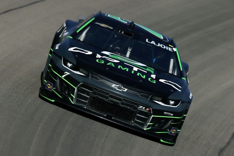 LAS VEGAS, NEVADA - OCTOBER 15: Corey LaJoie, driver of the #7 OpTic Gaming Chevrolet, drives during practice for the NASCAR Cup Series South Point 400 at Las Vegas Motor Speedway on October 15, 2022 in Las Vegas, Nevada. (Photo by Jonathan Bachman/Getty Images) | Getty Images