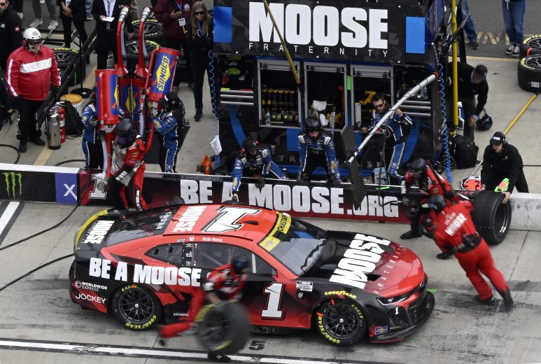 Ross Chastain makes a pit stop
