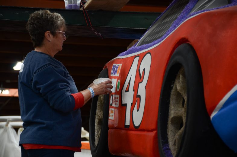 Behind the scenes Building the Rose Parade float NASCAR