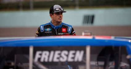 Stewart Friesen stands in front of his truck at Homestead-Miami Speedway